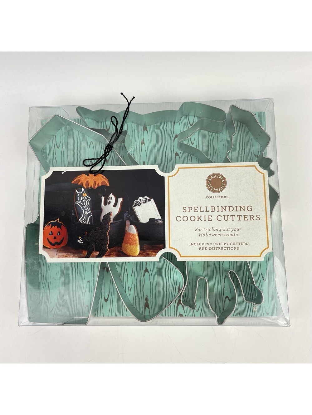 Martha Stewart Halloween Metal Cookie Cutters Bat Ghost Coffin Cat Set of 6 READ